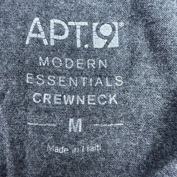 Apt 9 Womens Modern Essentials Heather Gray Long Sleeve Crewneck Top Size M - Picture 3 of 5